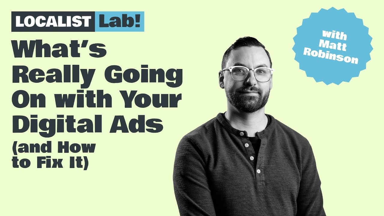 Cover illustration for the article “Why your digital ads don't work right now - The Localist Lab with Matt Robinson”