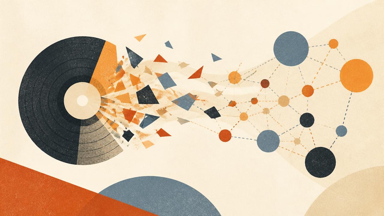 Cover illustration for the article “We're in the Napster Era of AI (and the Spotify Era Is Going to Hurt)”